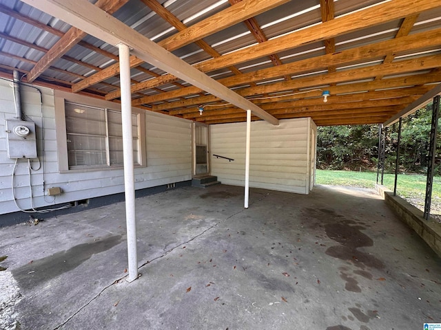 view of patio / terrace with a carport