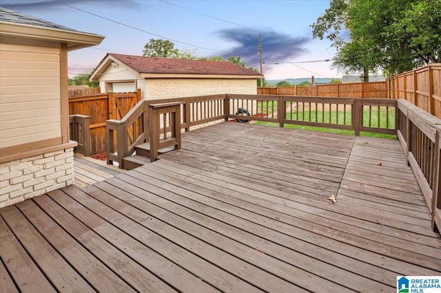 view of wooden terrace