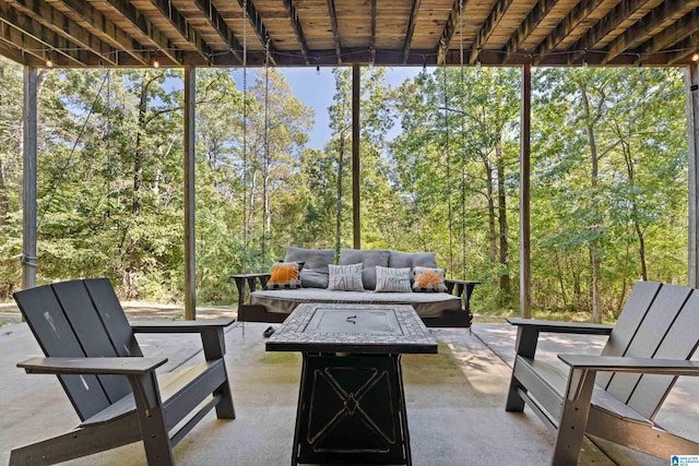 view of patio / terrace with an outdoor living space