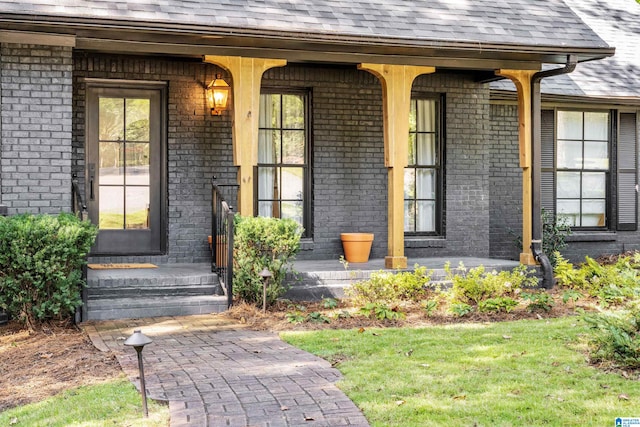 property entrance with a porch