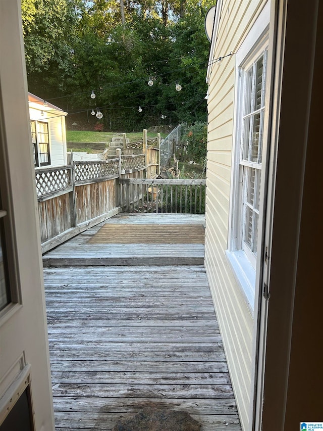 view of wooden terrace