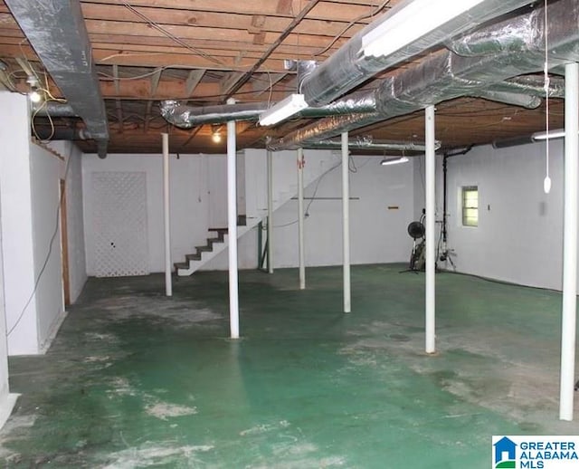 view of basement