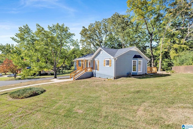 view of property exterior featuring a yard