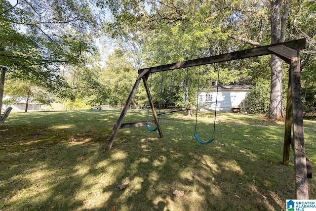 view of yard featuring a playground