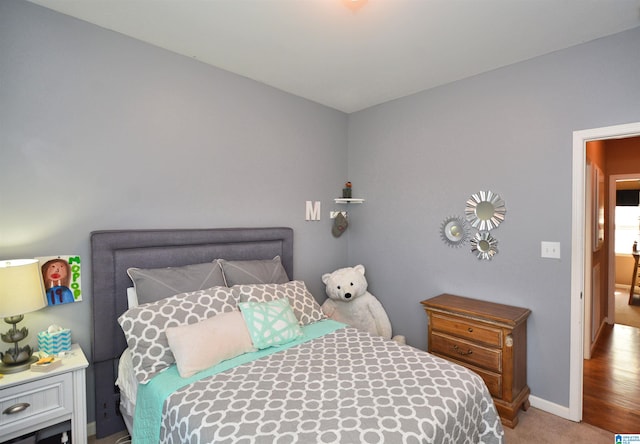 view of carpeted bedroom