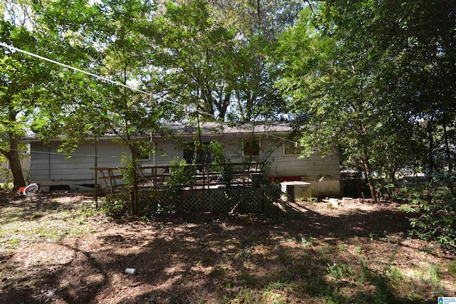 view of yard featuring a deck