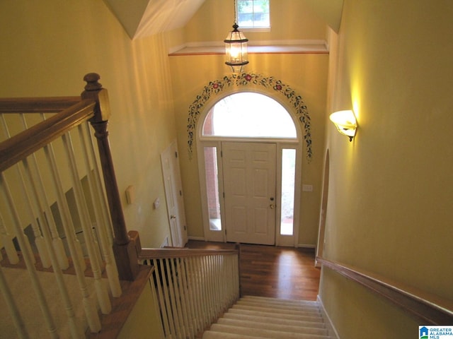 entryway featuring wood-type flooring