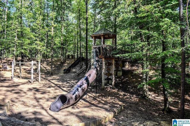 view of jungle gym