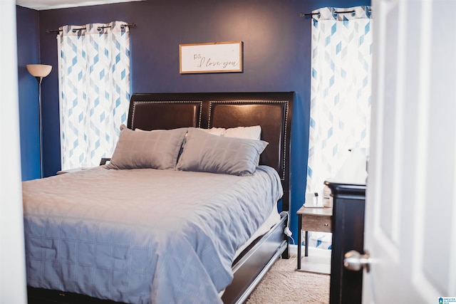 view of carpeted bedroom