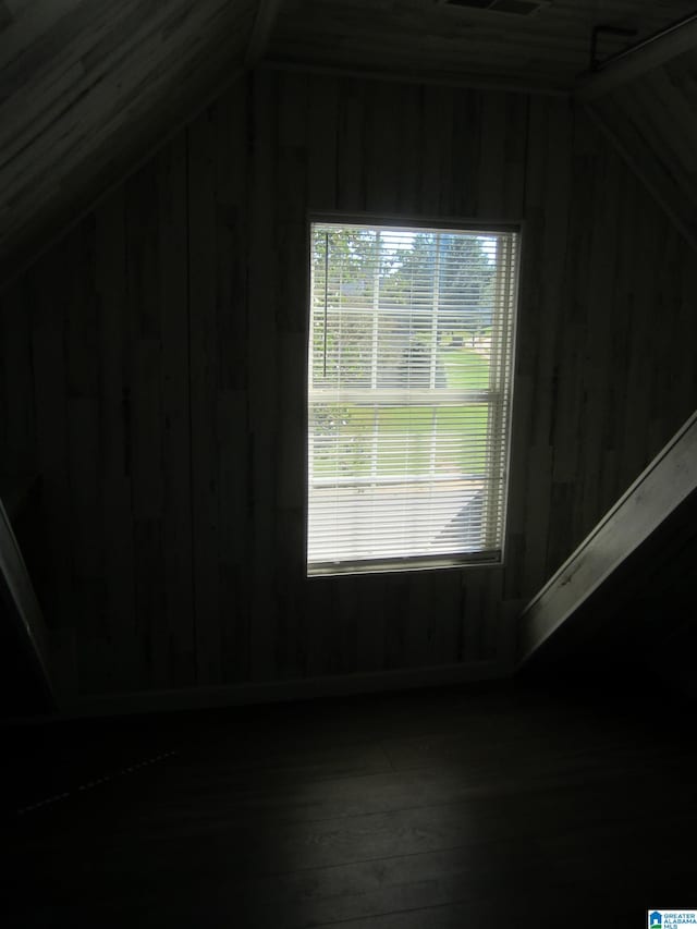 room details with wooden walls