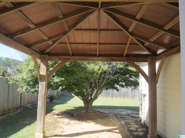 view of patio / terrace with a gazebo