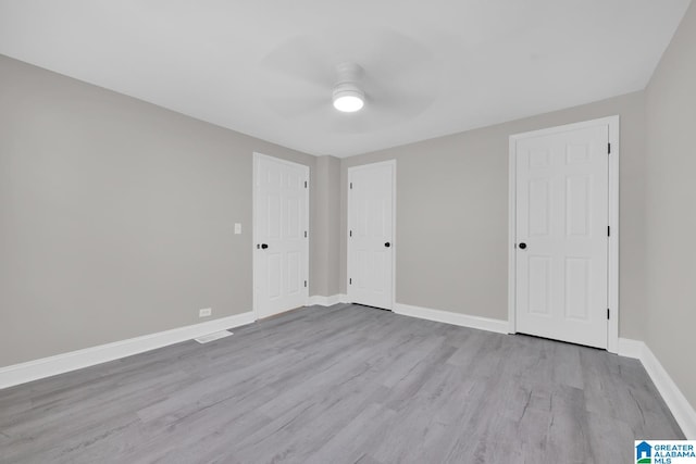 interior space featuring light wood-type flooring