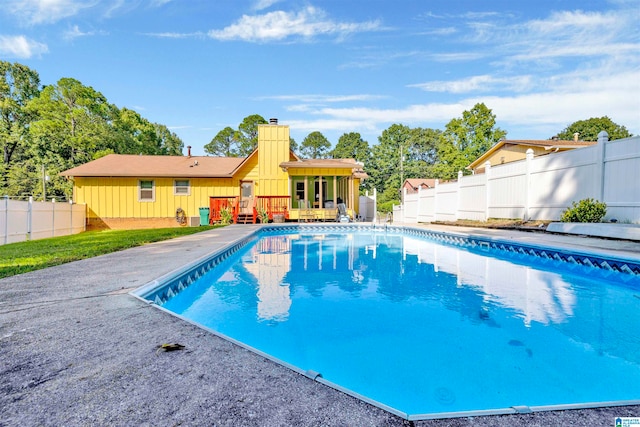 view of pool with a patio