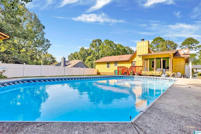 view of pool with a patio area