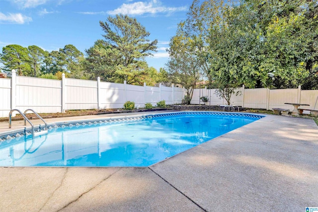 view of pool featuring a patio area