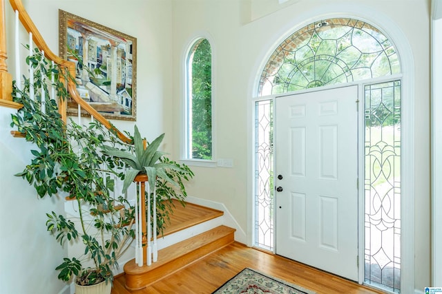 foyer featuring hardwood / wood-style flooring