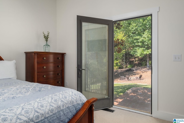 view of carpeted bedroom