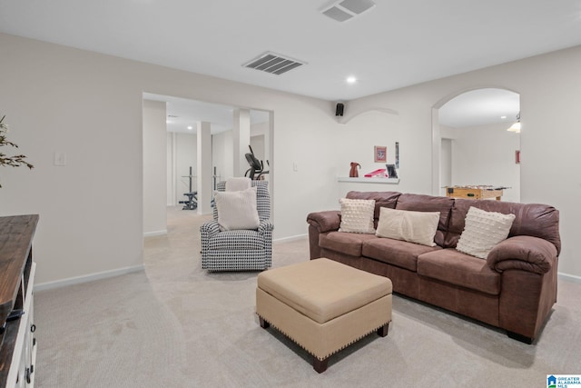 view of carpeted living room