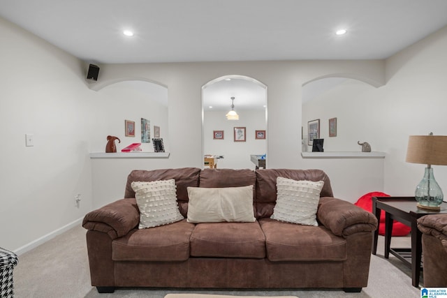 view of carpeted living room