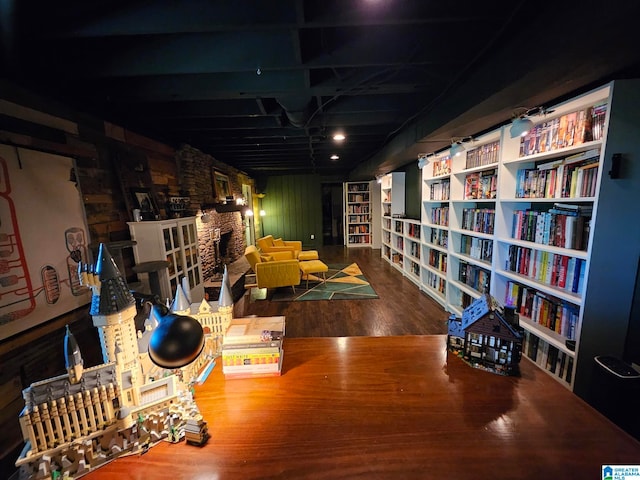 interior space with wood-type flooring