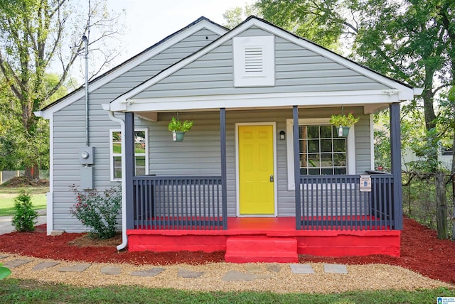 bungalow-style home featuring a porch