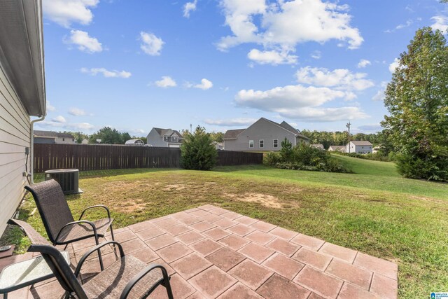 view of patio featuring central AC