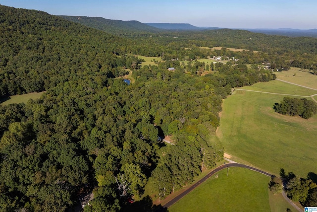 aerial view featuring a mountain view