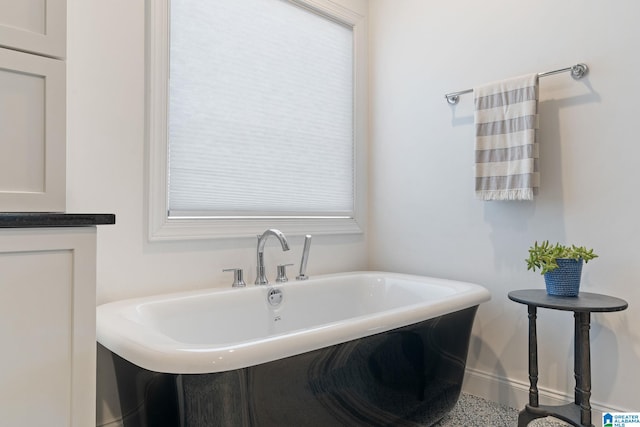 bathroom featuring a washtub