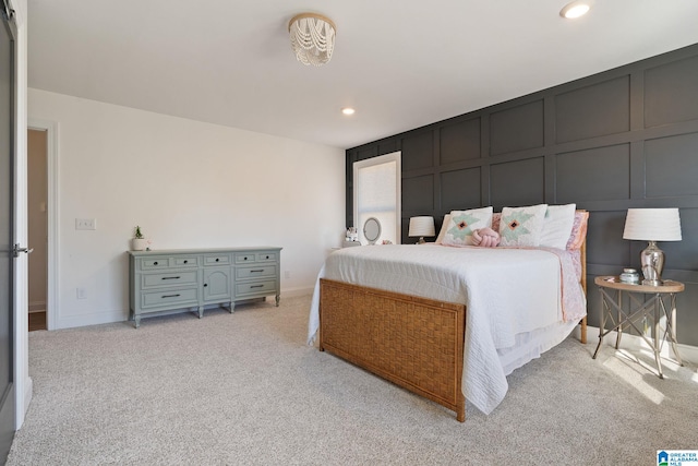 view of carpeted bedroom