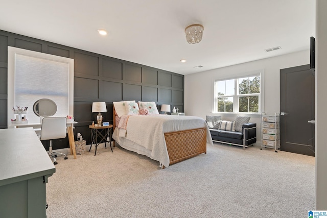 view of carpeted bedroom