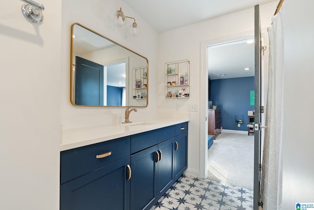 bathroom with vanity