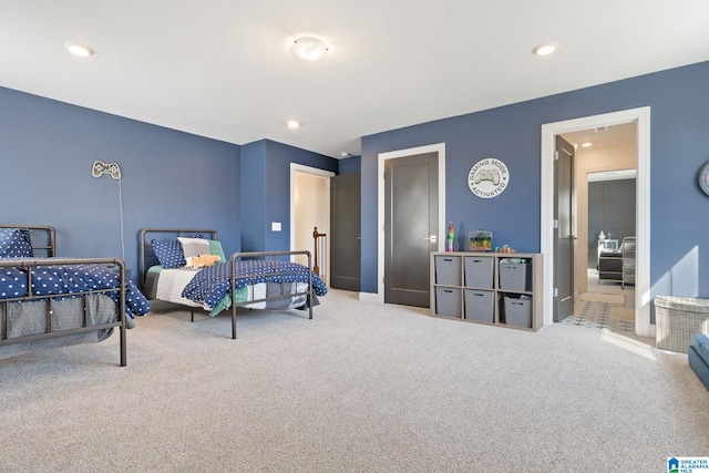 bedroom featuring carpet floors