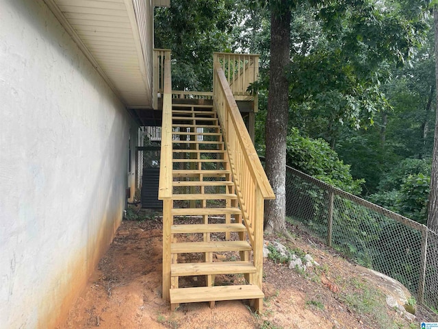 view of stairs