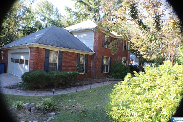 view of home's exterior featuring a garage