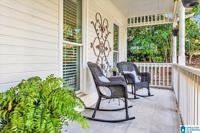 view of patio / terrace with a porch