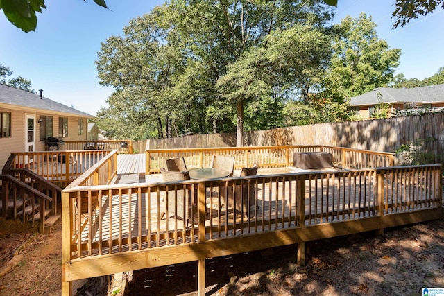 view of wooden deck