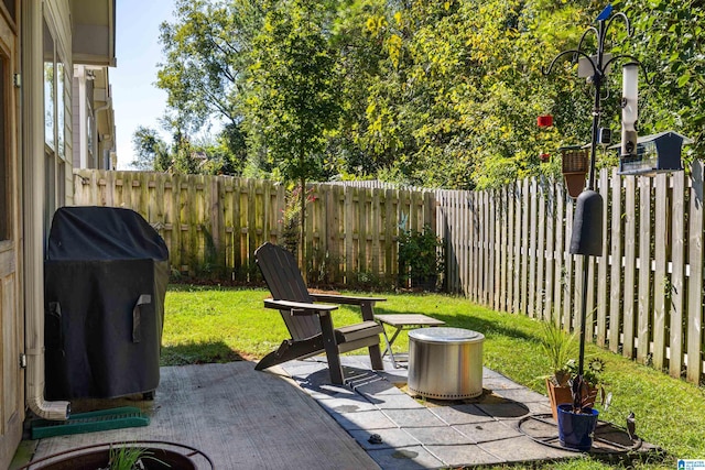 view of patio / terrace featuring area for grilling