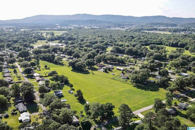 drone / aerial view with a mountain view