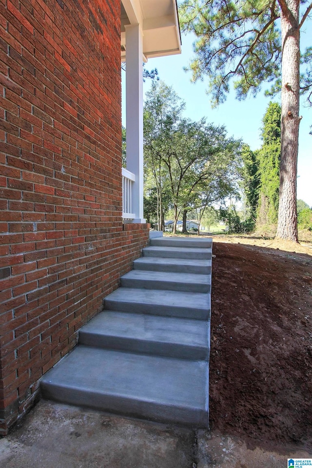 view of stairway