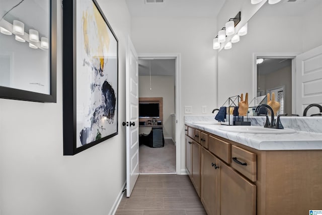 bathroom with vanity