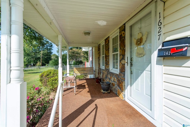 view of patio / terrace featuring a porch