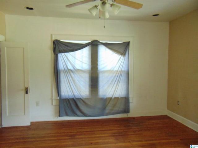 2820 20th St, Ensley, Birmingham, AL 35208 - spare room with ceiling fan and wood finished floors