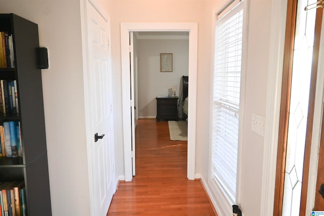 hallway featuring light hardwood / wood-style flooring