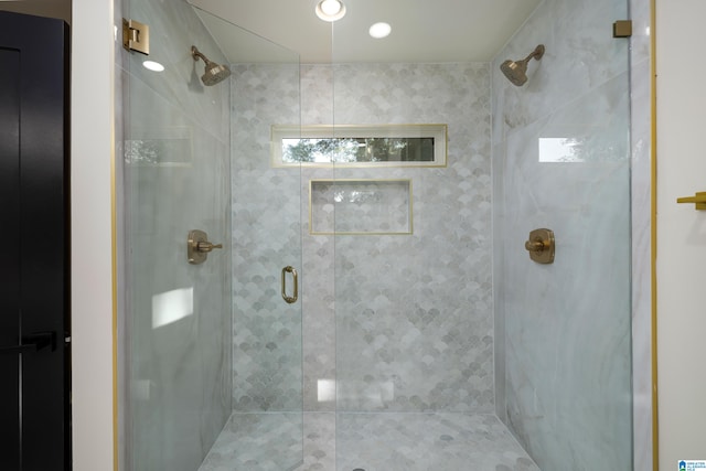 bathroom with an enclosed shower