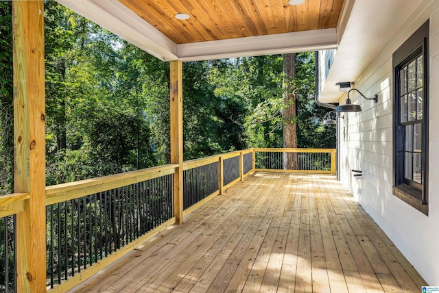 view of wooden terrace