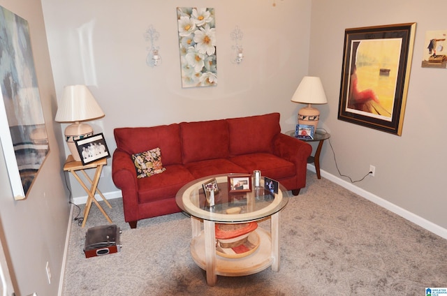 view of carpeted living room