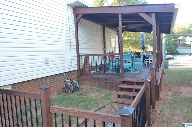 view of wooden terrace