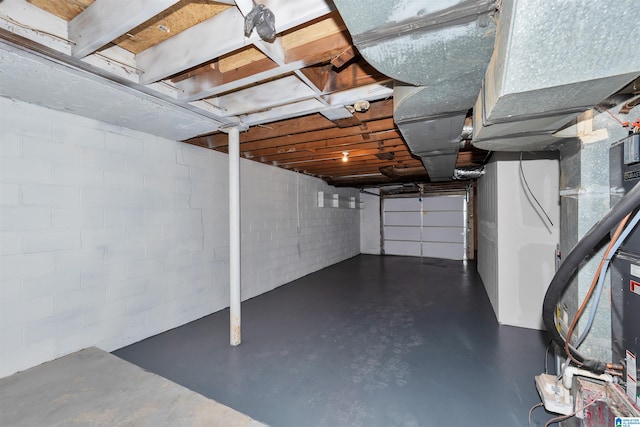 view of basement