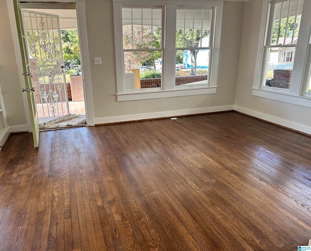 interior space featuring dark hardwood / wood-style floors