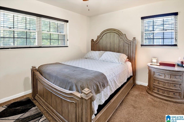 view of carpeted bedroom